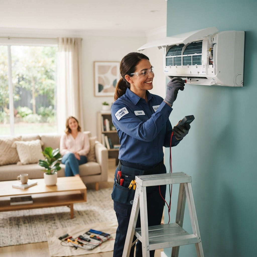 Purecare AC technician at work